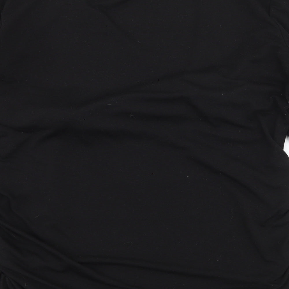 Preworn Womens Black  Jersey Basic T-Shirt Size L