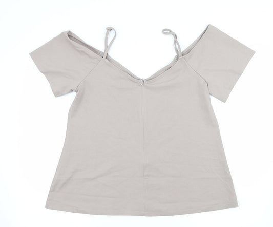 Boohoo Womens Grey   Basic Blouse Size 14