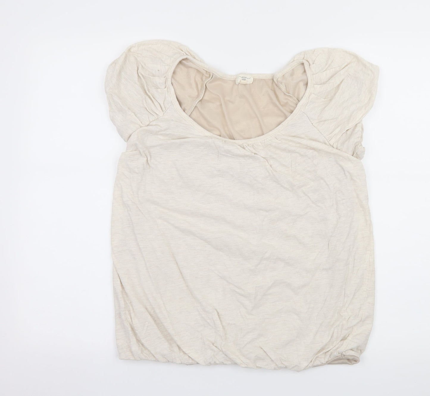 New Look Womens Ivory   Basic T-Shirt Size 14