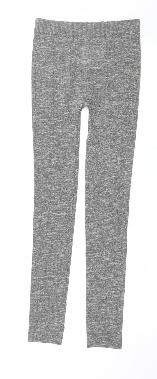 Xersion Womens Grey  Jersey Capri Leggings Size S L27 in