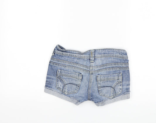 New Look Girls Blue  Denim Hot Pants Shorts Size 10 Years