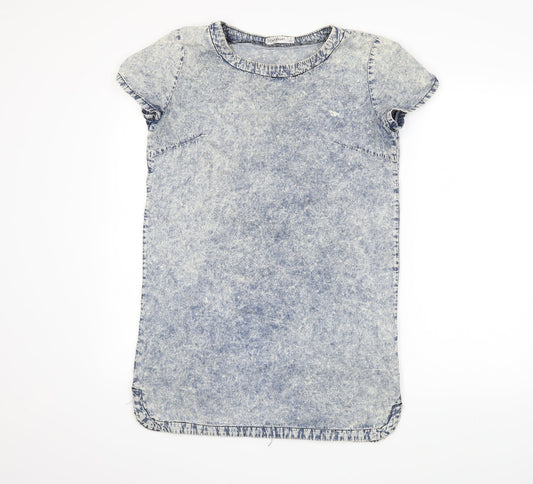 Paper Scissors Womens Blue  Denim Shift  Size 8  - Acid wash