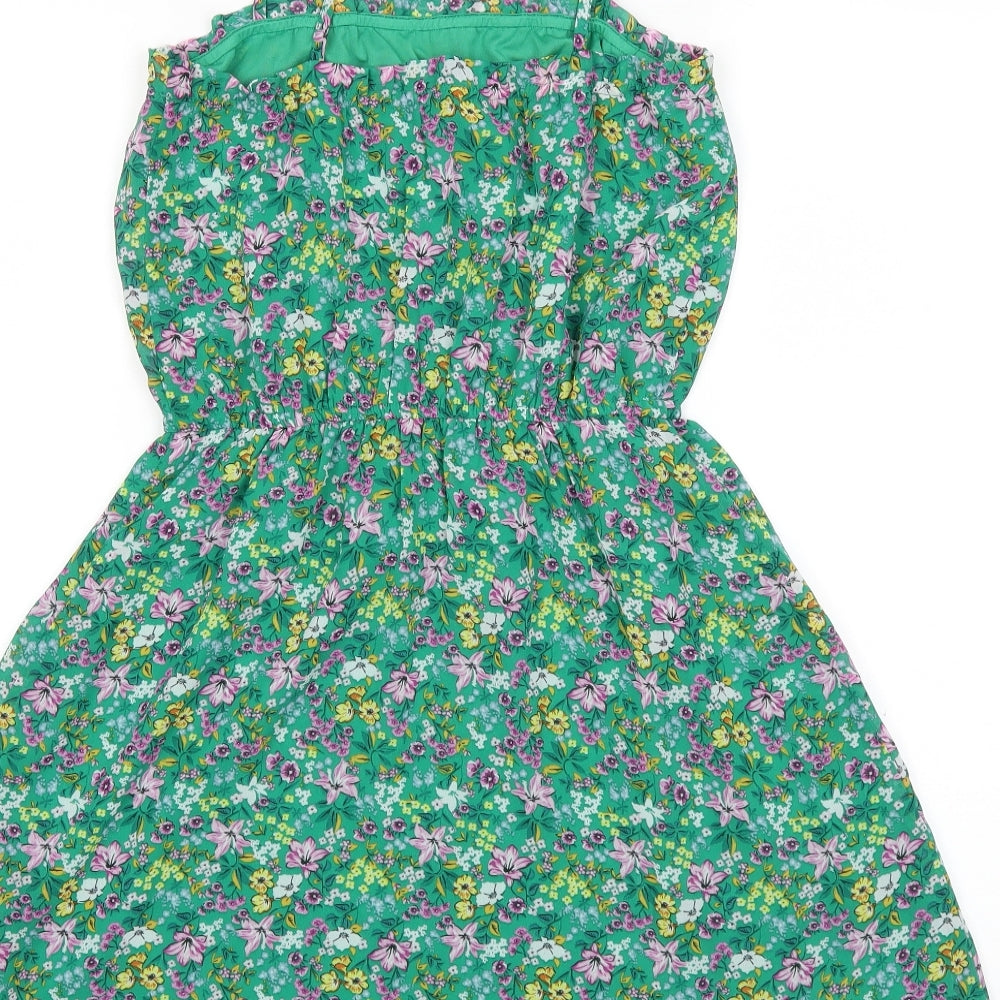 H&M Womens Green Floral  Basic Blouse Size 10