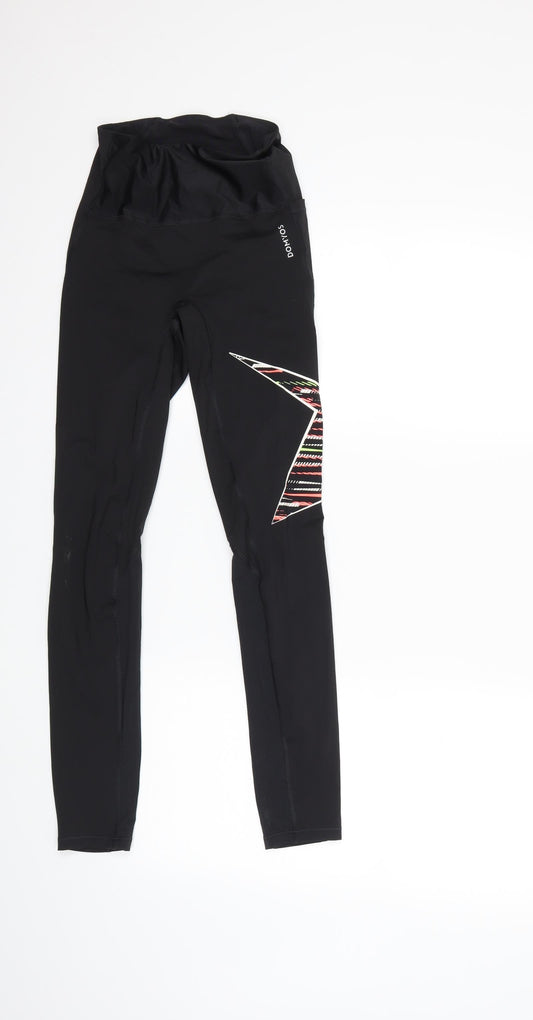 DOMYOS Womens Black   Capri Leggings Size XS L30 in