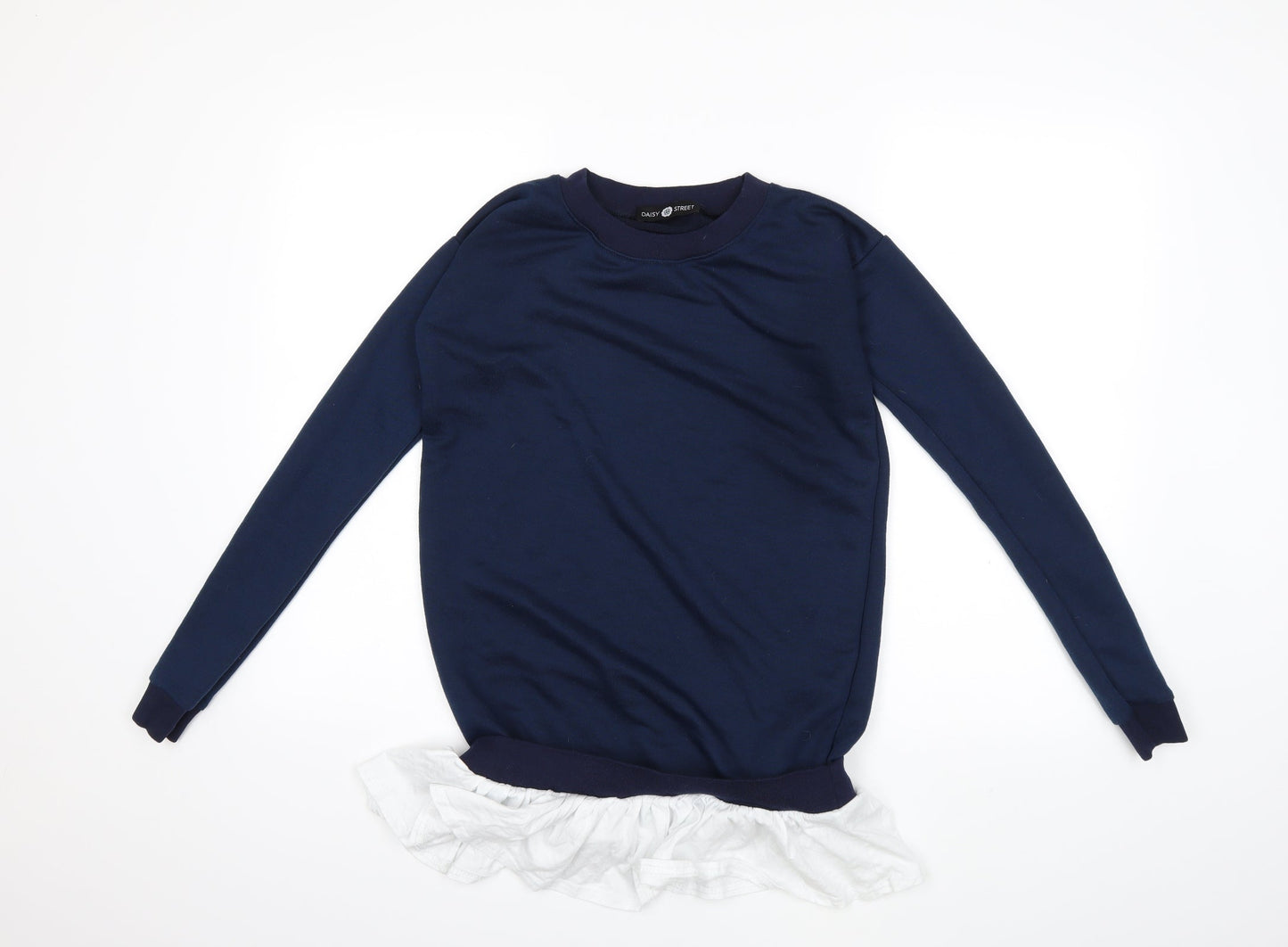 Daisy Street Womens Blue   Pullover Sweatshirt Size 8