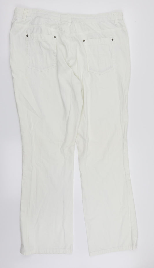 Papaya Womens White  Denim Straight Jeans Size 18 L32 in