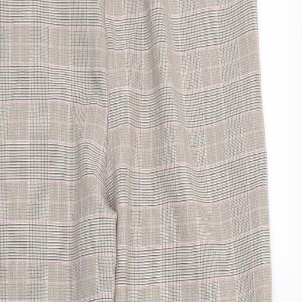 I SAW IT FIRST Womens Beige Check  Trousers  Size 12 L29 in