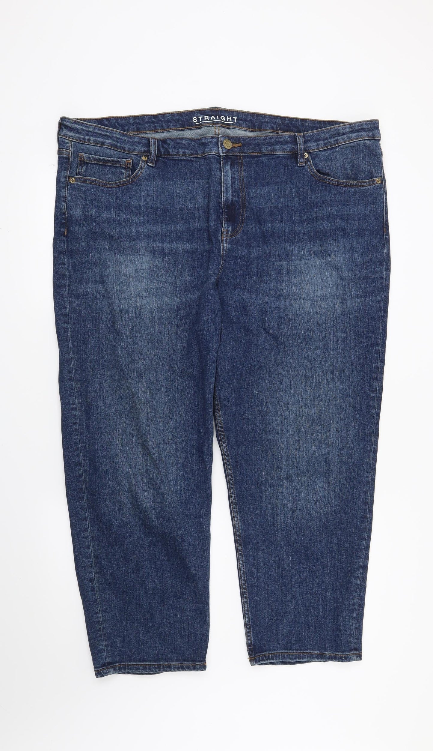 Preworn Womens Blue   Straight Jeans Size 44 in L25 in