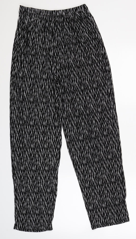 Preworn Womens Black Striped  Trousers  Size 2XL L27 in