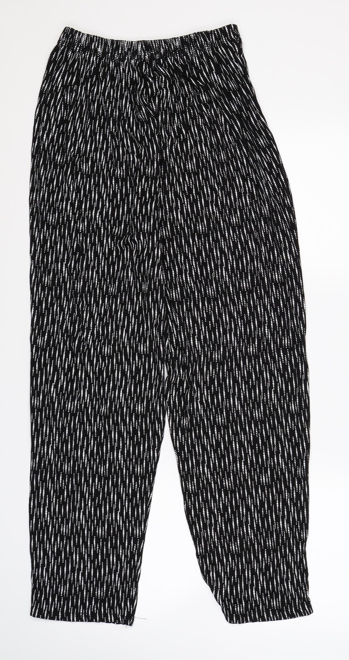 Preworn Womens Black Striped  Trousers  Size 2XL L27 in