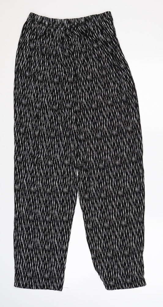 Preworn Womens Black Striped  Trousers  Size 2XL L27 in