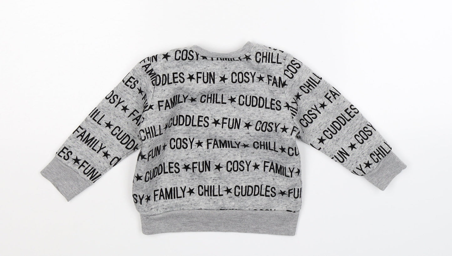 Primark Baby Grey   Pullover Jumper Size 9-12 Months