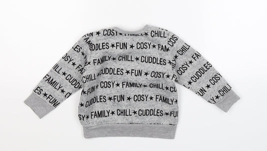 Primark Baby Grey   Pullover Jumper Size 9-12 Months