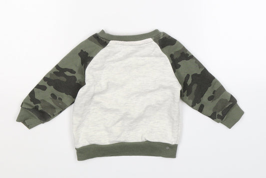 Primark Boys Multicoloured Camouflage  Pullover Jumper Size 3-6 Months
