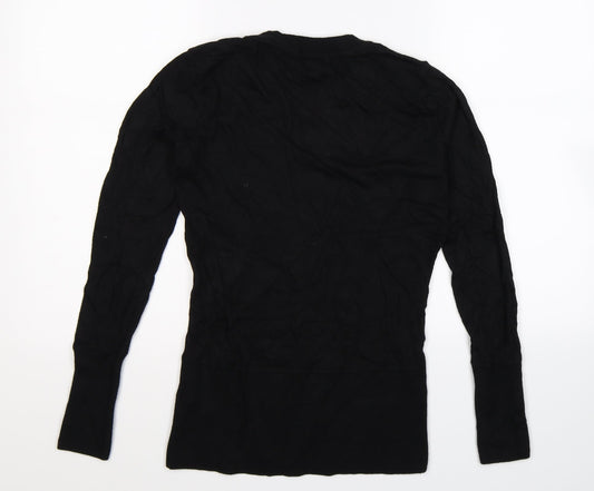 H&M Womens Black  Knit Pullover Jumper Size M