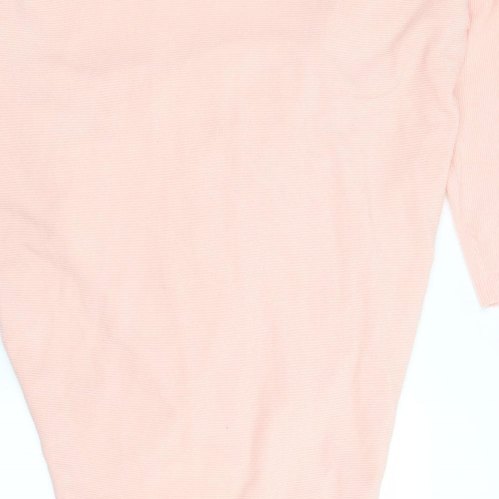 Studio Womens Pink  Knit Pullover Jumper One Size