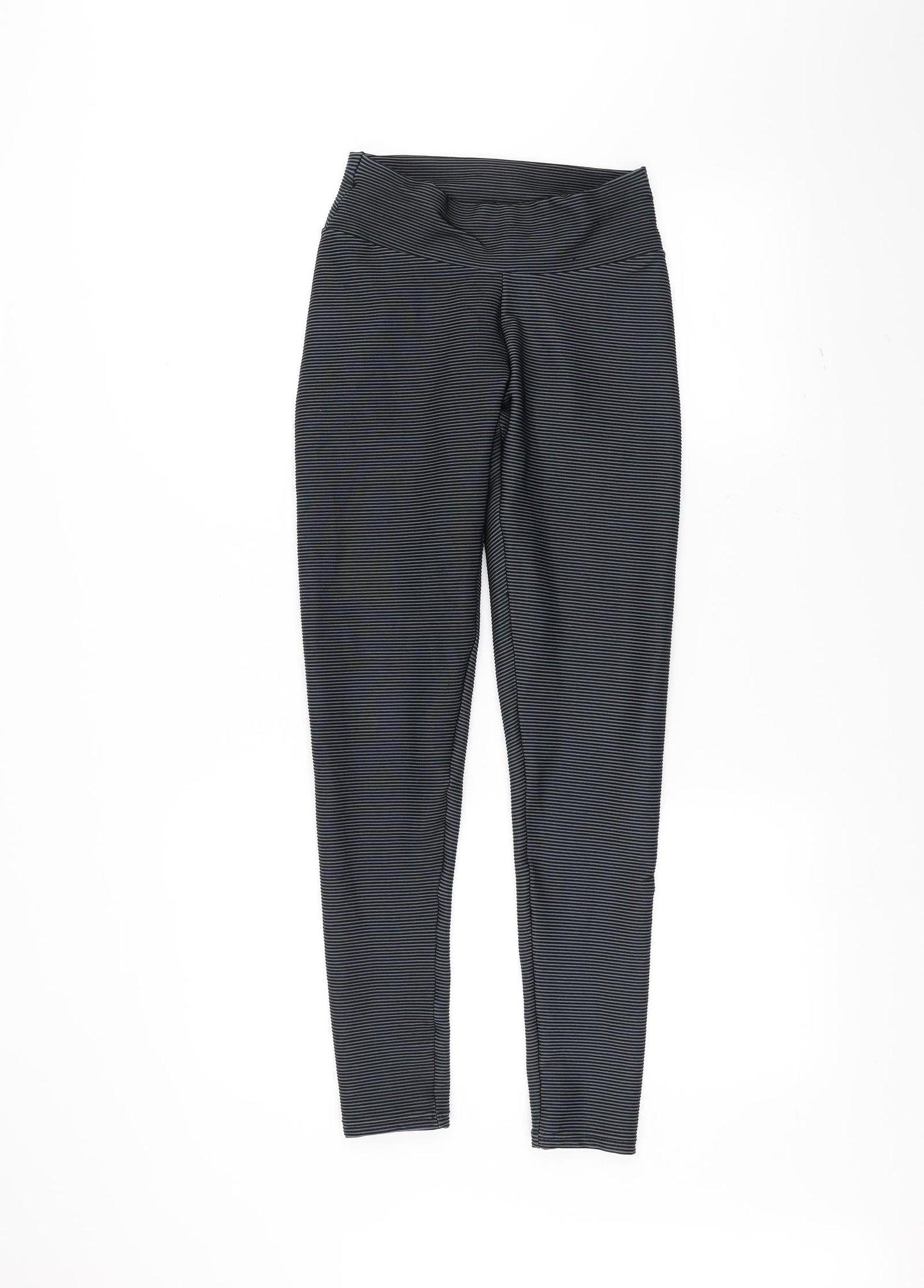 Preworn Womens Blue Striped  Jogger Leggings Size S L25 in