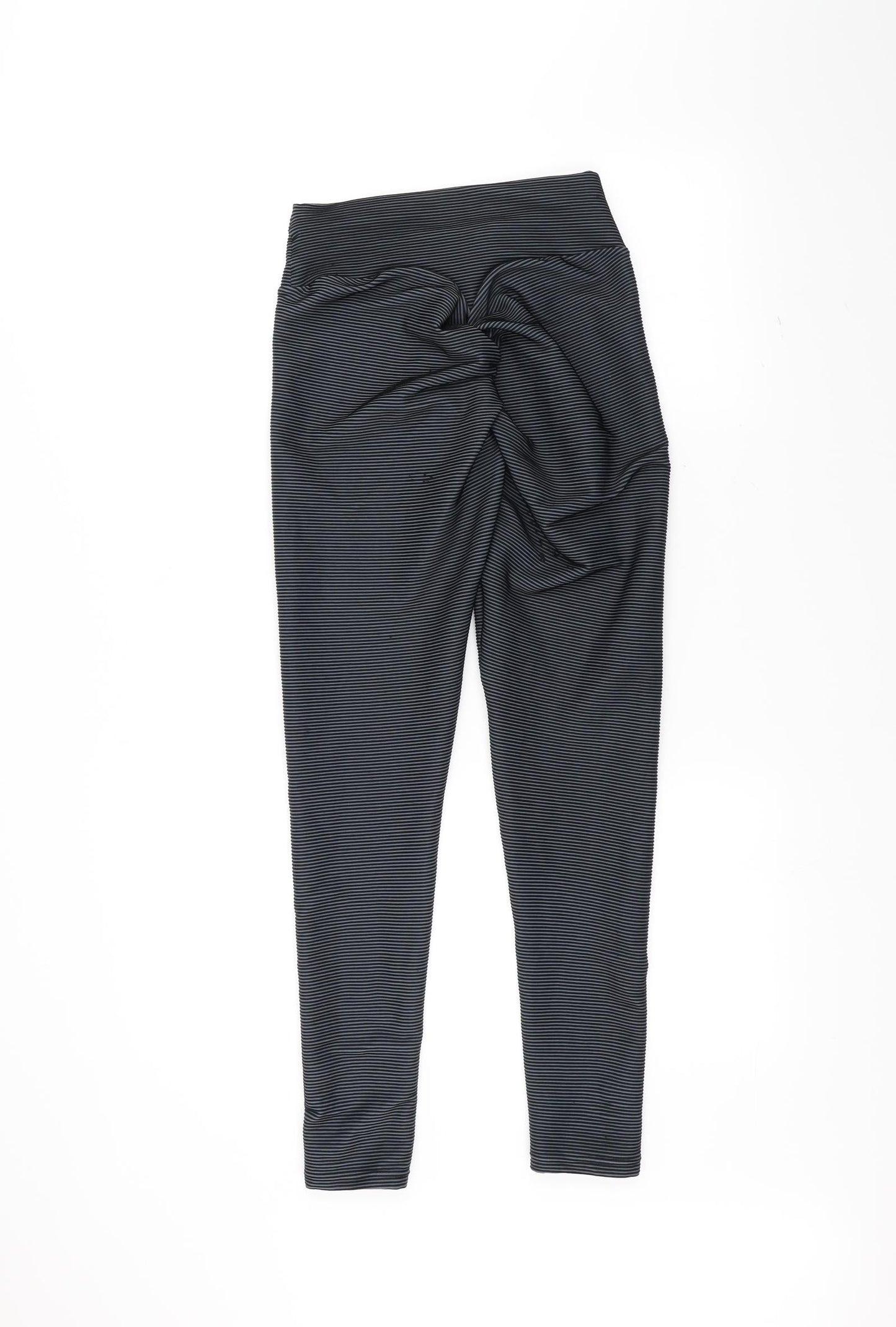 Preworn Womens Blue Striped  Jogger Leggings Size S L25 in