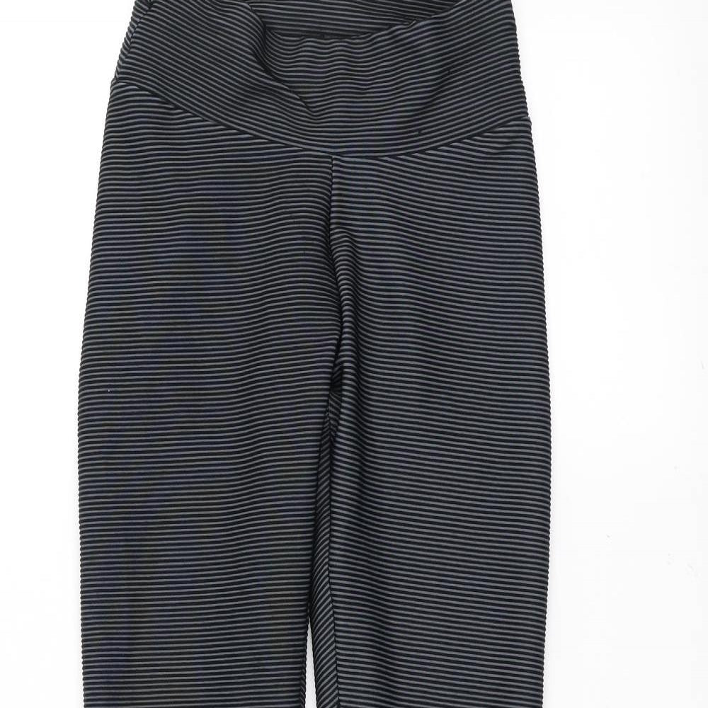 Preworn Womens Blue Striped  Jogger Leggings Size S L25 in