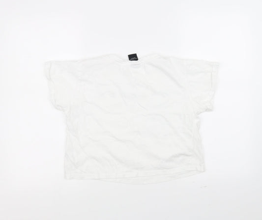 915 Womens White   Basic T-Shirt Size S