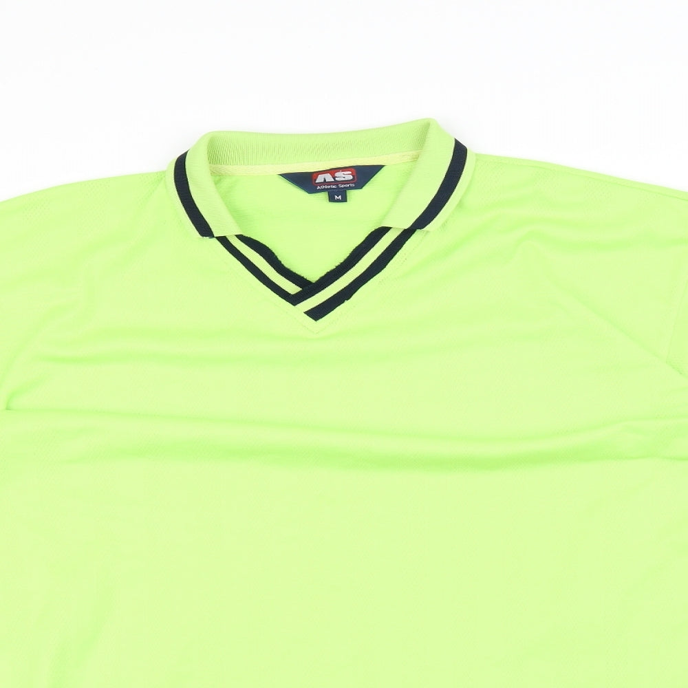 Athletic Sports Mens Yellow    Polo Size M