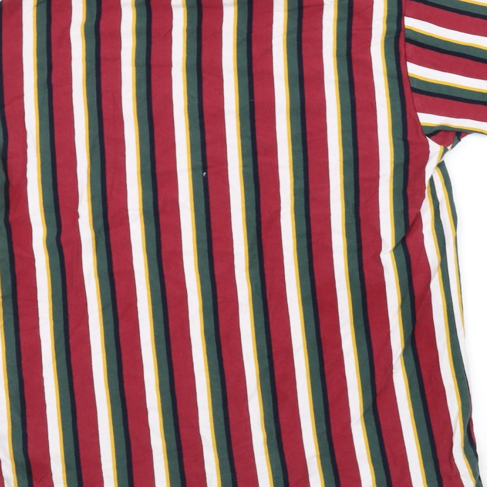 New Look Mens Red Striped   T-Shirt Size S