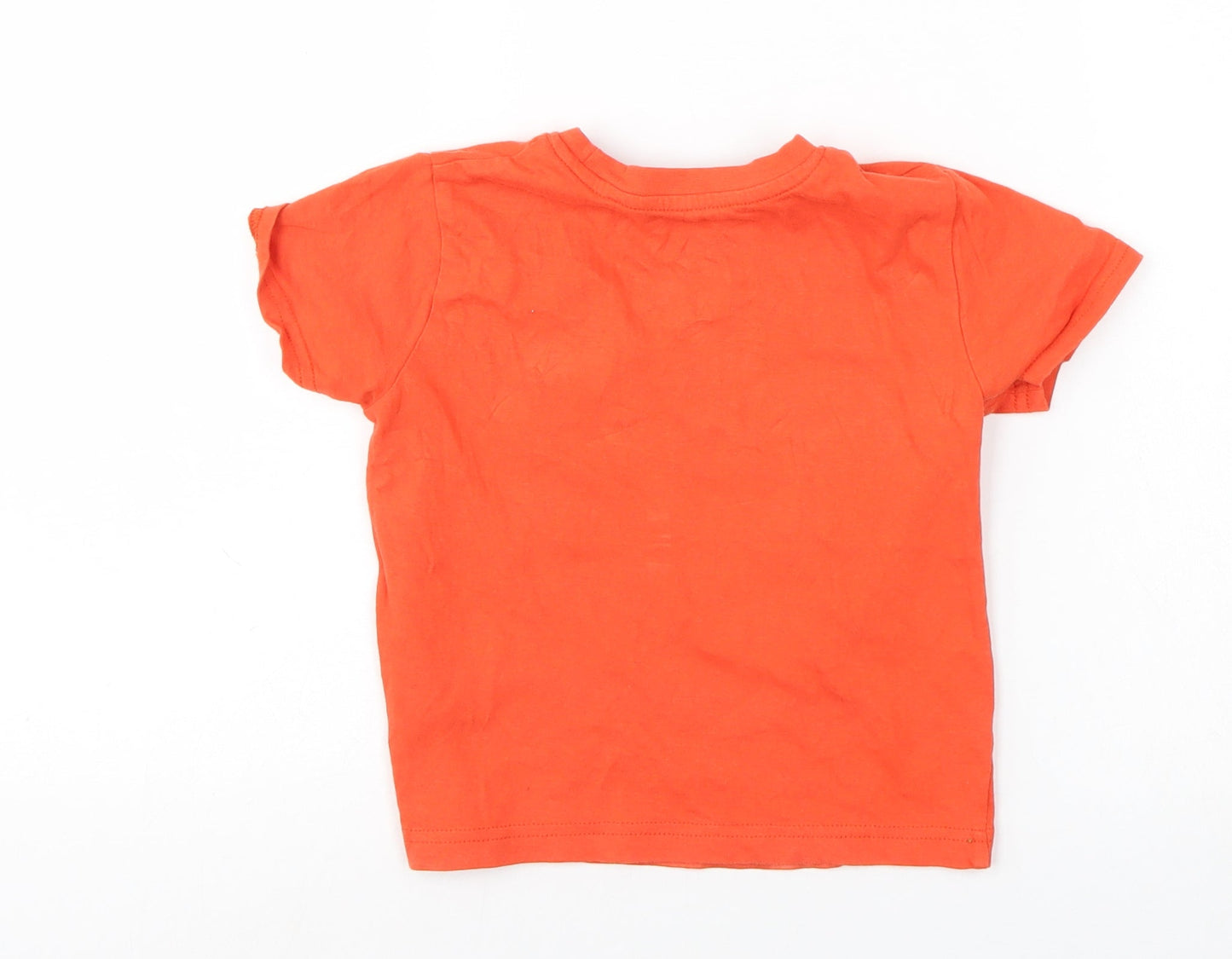 Primark Boys Orange   Basic T-Shirt Size 2-3 Years