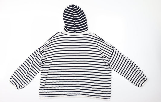 Falmer Heritage Womens Multicoloured Striped  Pullover Hoodie Size L