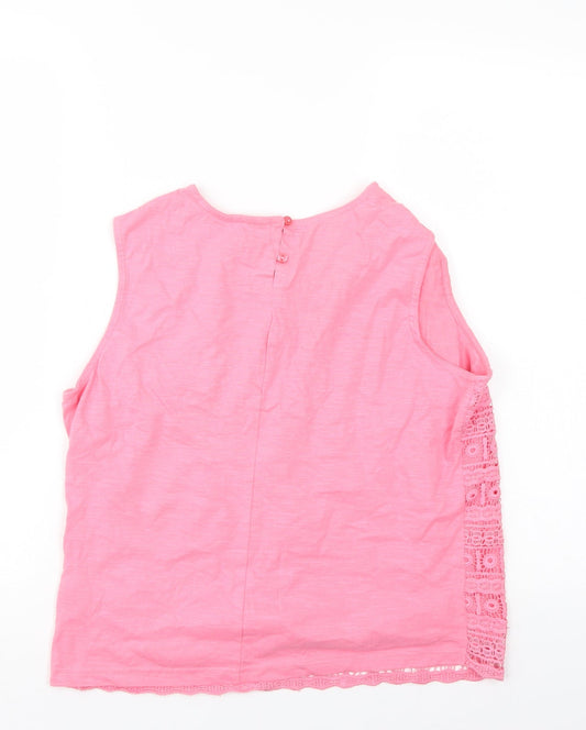 Lottie Womens Pink Geometric  Basic Blouse Size 12