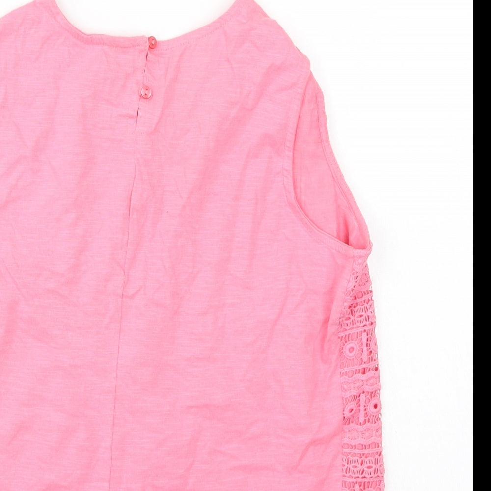 Lottie Womens Pink Geometric  Basic Blouse Size 12