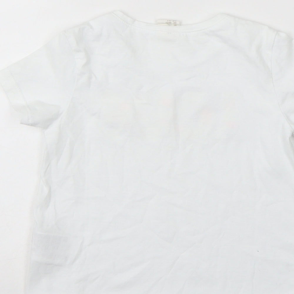 H&M Girls White   Basic T-Shirt Size 2-3 Years