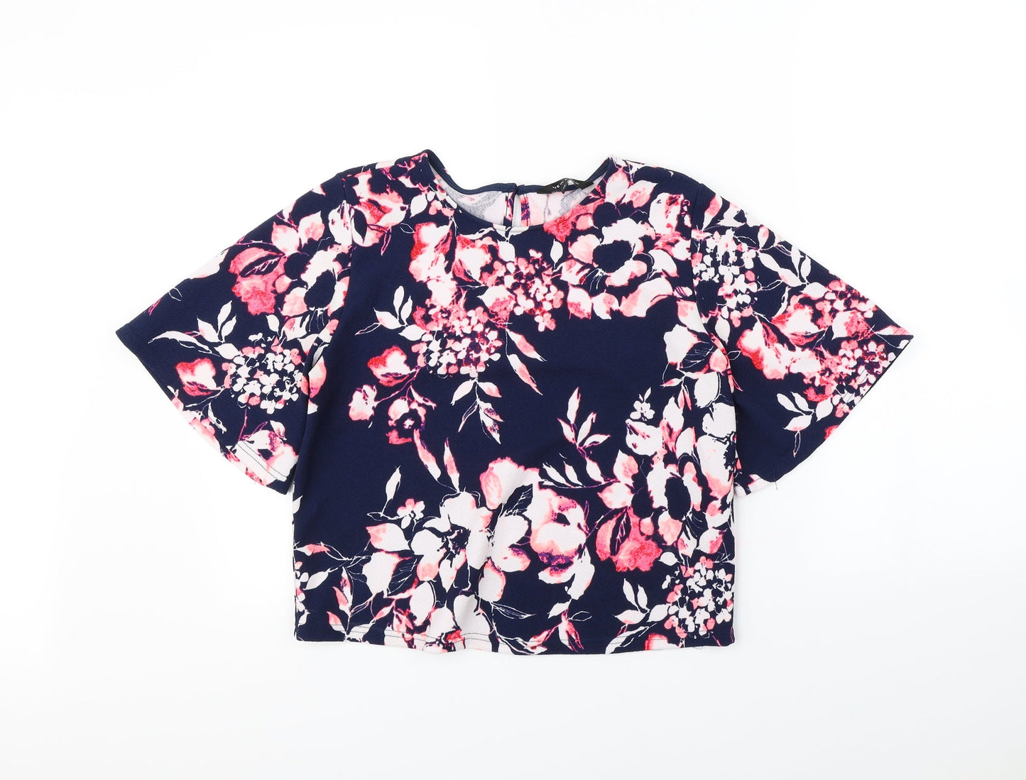 New Look Womens Blue Floral  Camisole Blouse Size 10