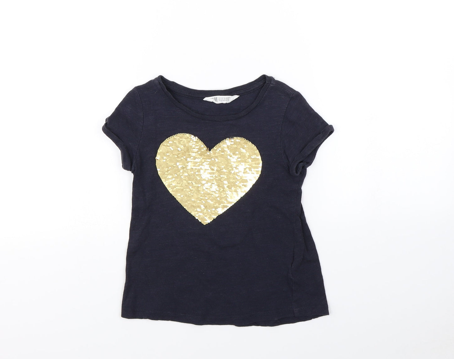 H&M Girls Blue   Basic T-Shirt Size 6 Years