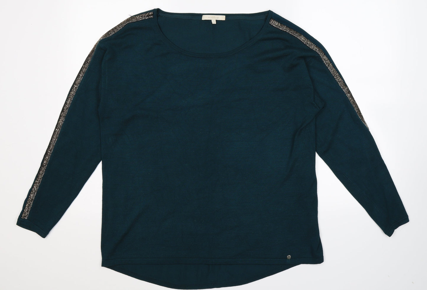 Wishbone Womens Green  Knit Pullover Jumper Size S