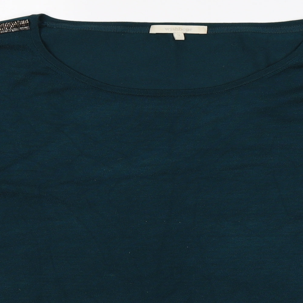 Wishbone Womens Green  Knit Pullover Jumper Size S