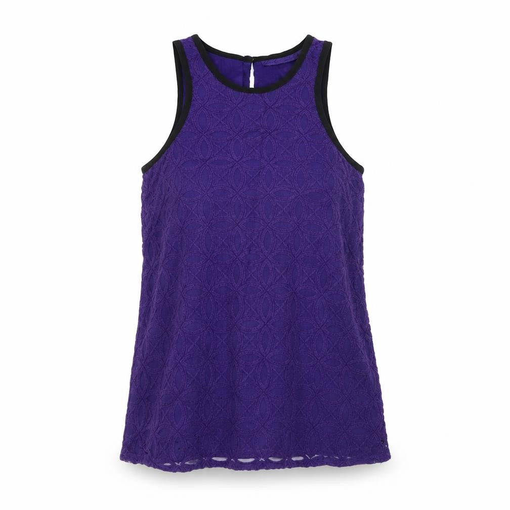 Next Womens Purple   Basic Blouse Size 8  - lace detail