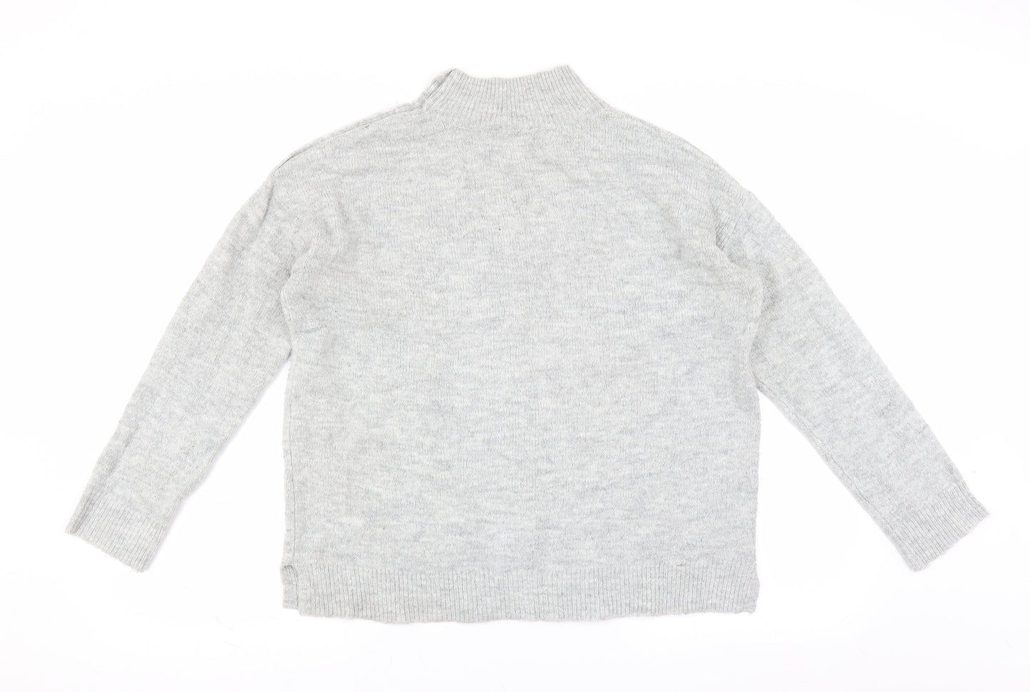 Dorothy Perkins Womens Grey   Pullover Jumper Size 10  - Button Detail