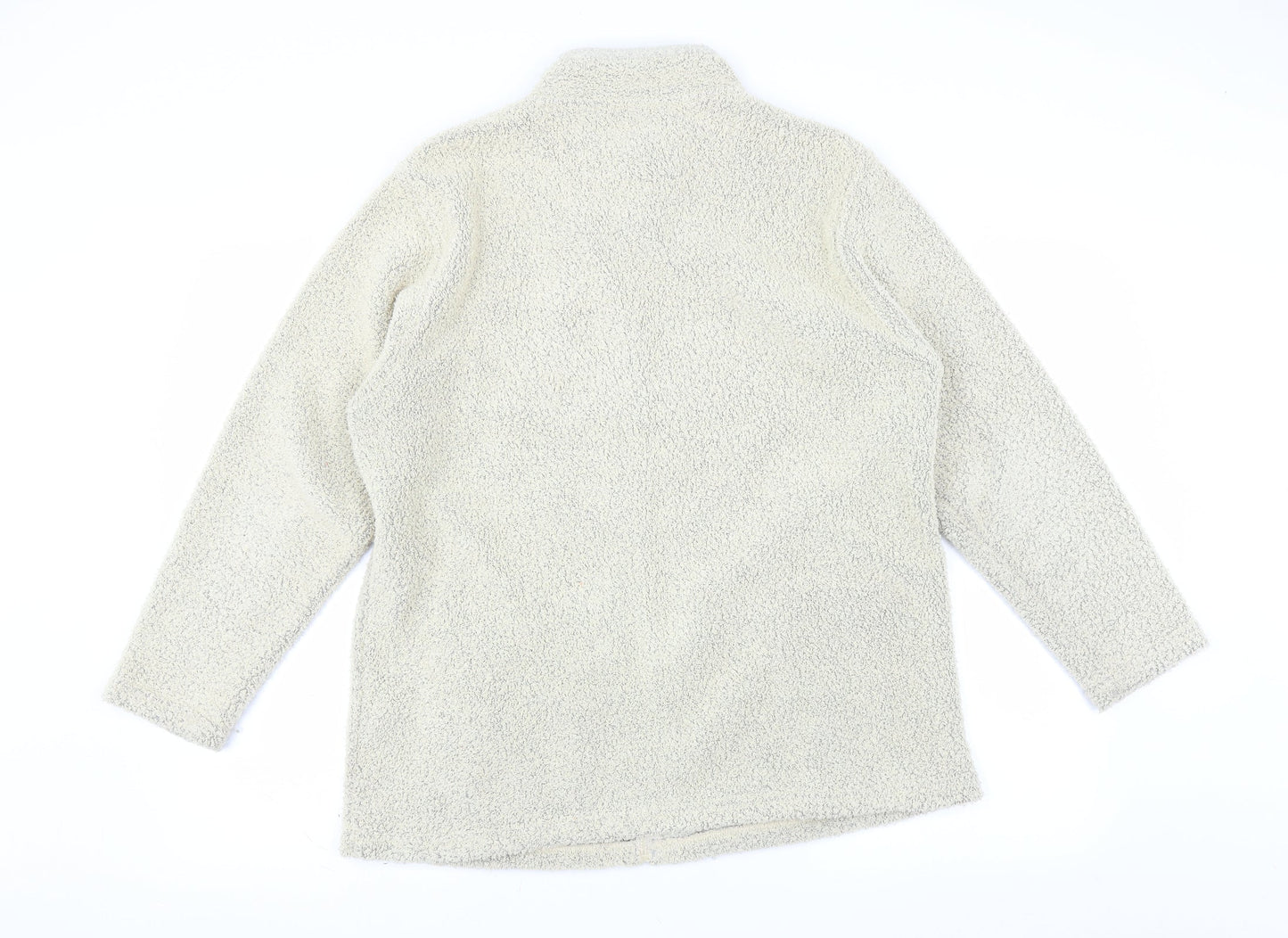 EWM Womens Beige   Full Zip Jumper Size M