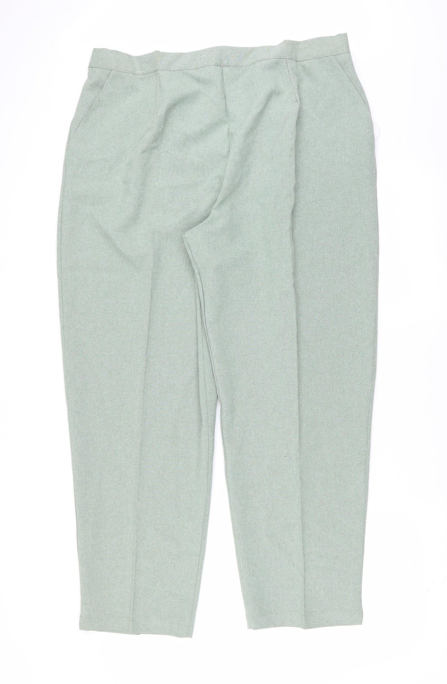 Preworn Womens Green   Trousers  Size 24 L29 in - pleated front