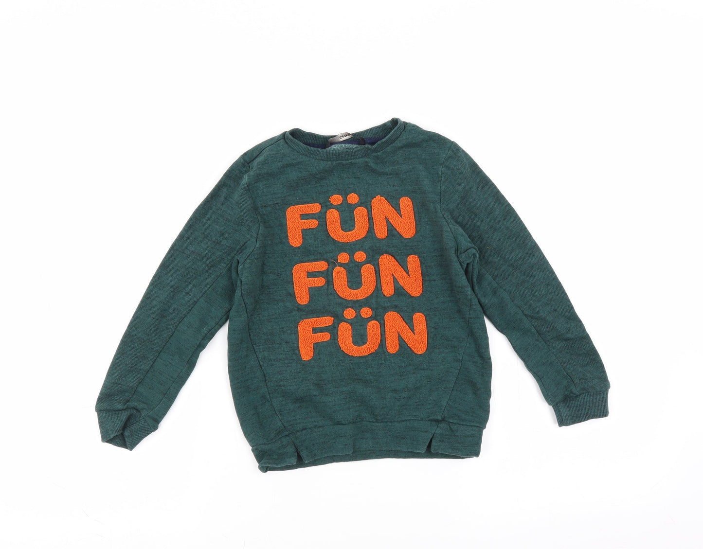 George Boys Green   Pullover Sweatshirt Size 5-6 Years  - fun fun fun