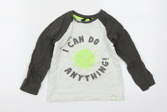 George Boys Grey   Basic  Size 4-5 Years  - I Can Do Anything