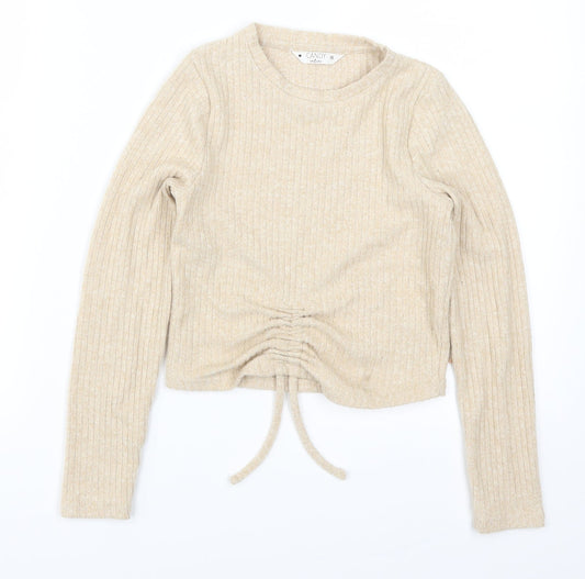 Candy Couture Girls Beige   Pullover Jumper Size 10 Years