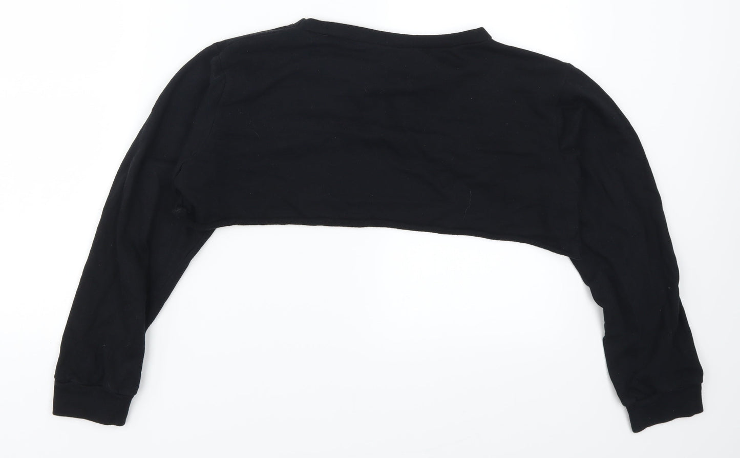 Pretty Little Thing Womens Black   Pullover Sweatshirt Size 8  - Cropped
