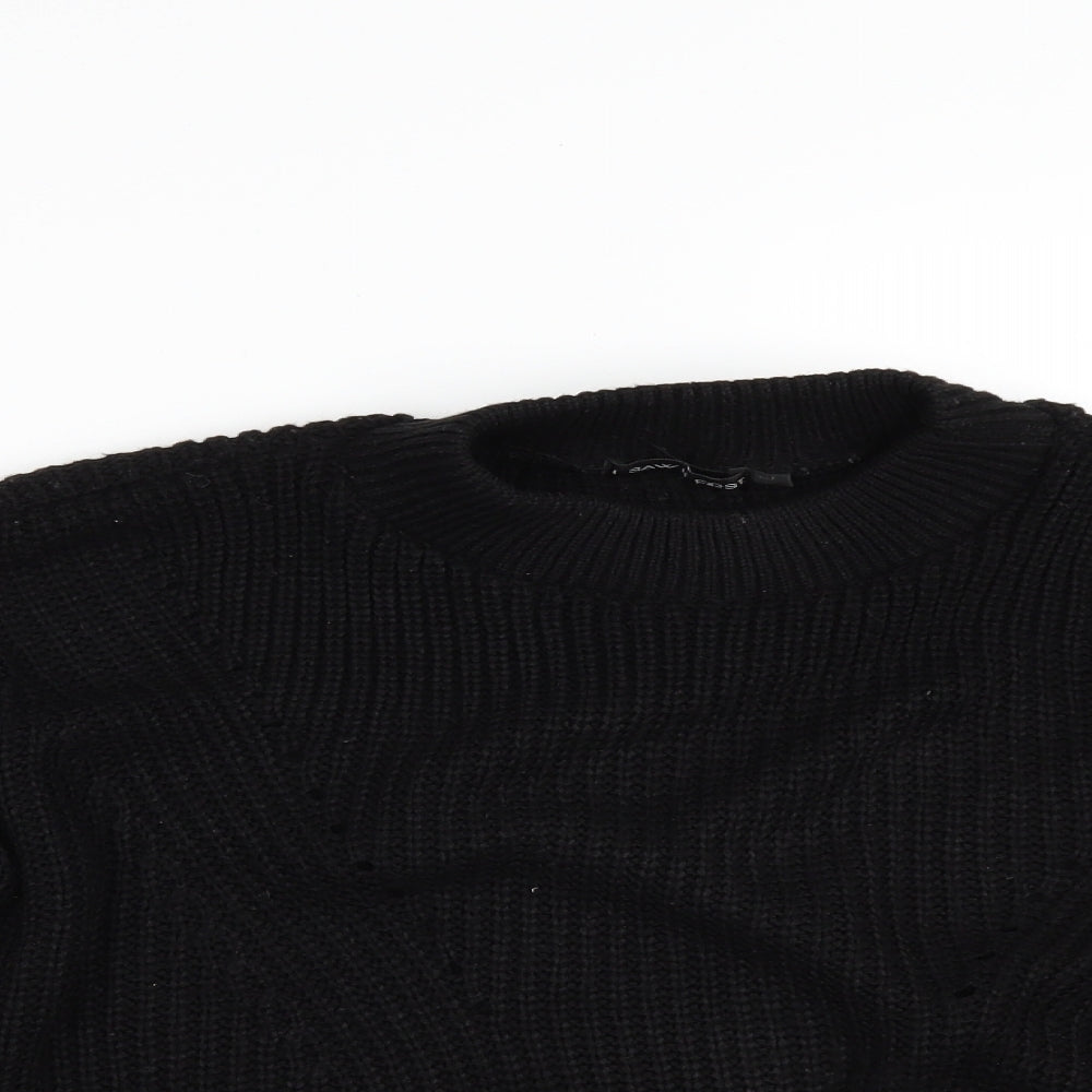 I SAW IT FIRST Womens Black   Pullover Jumper Size L