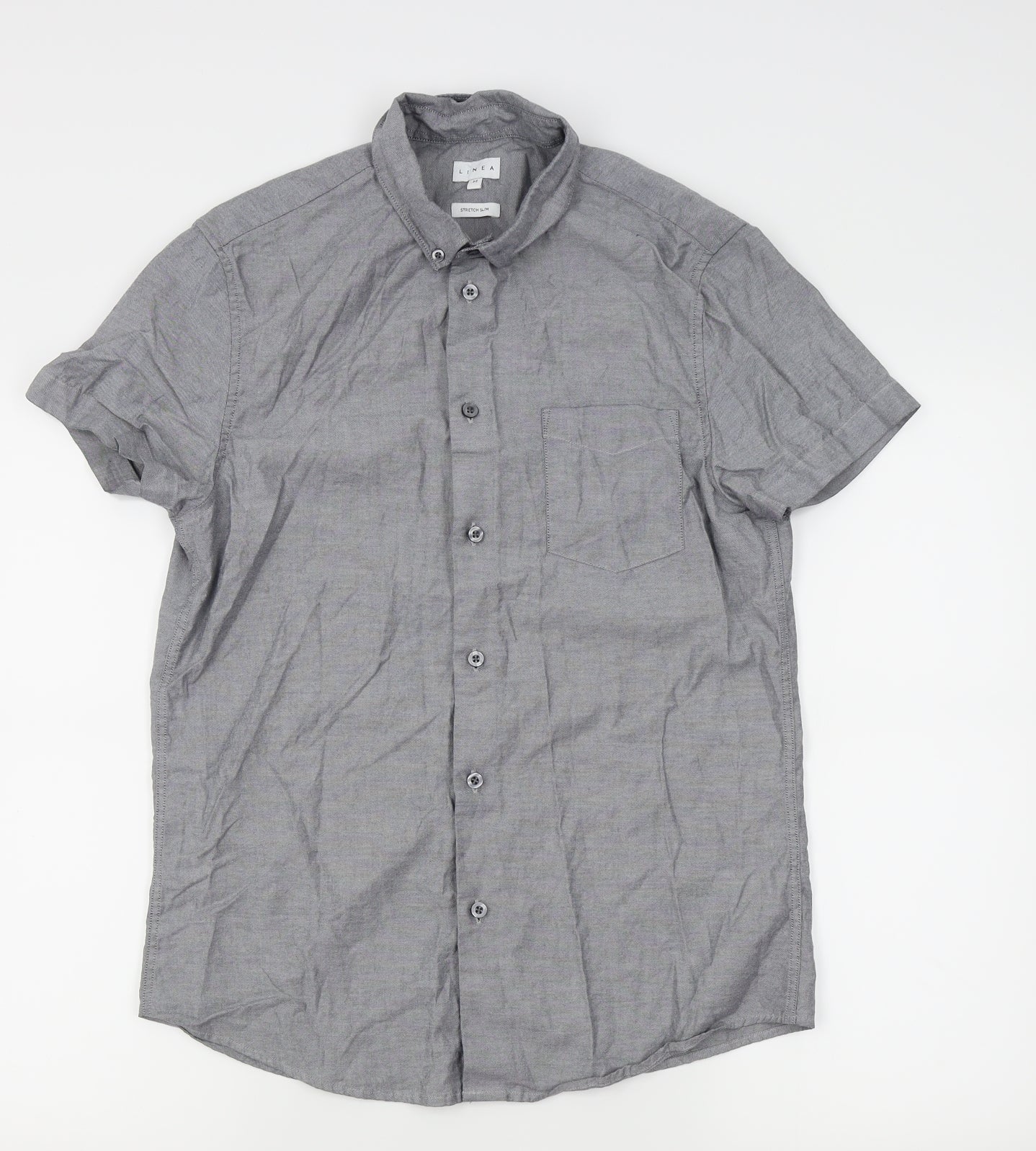 House of Fraser Mens Grey    Button-Up Size M