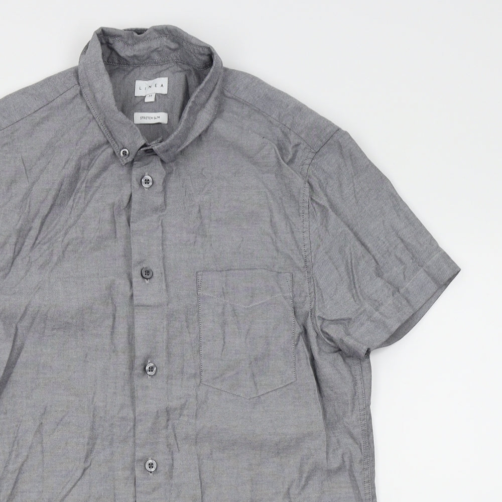 House of Fraser Mens Grey    Button-Up Size M