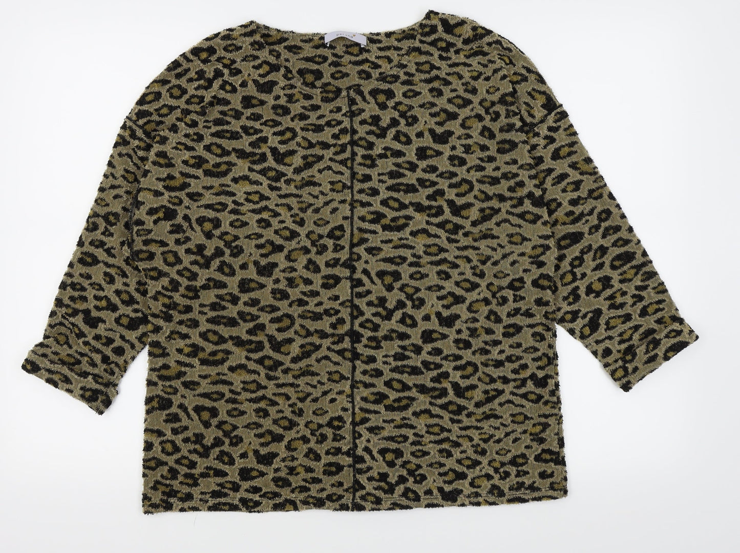 Per Una Womens Brown Animal Print  Pullover Jumper Size 12