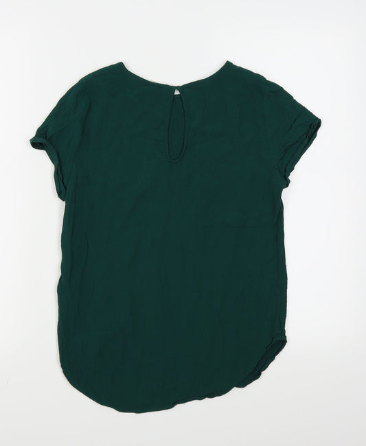 H&M Womens Green   Basic Blouse Size 6