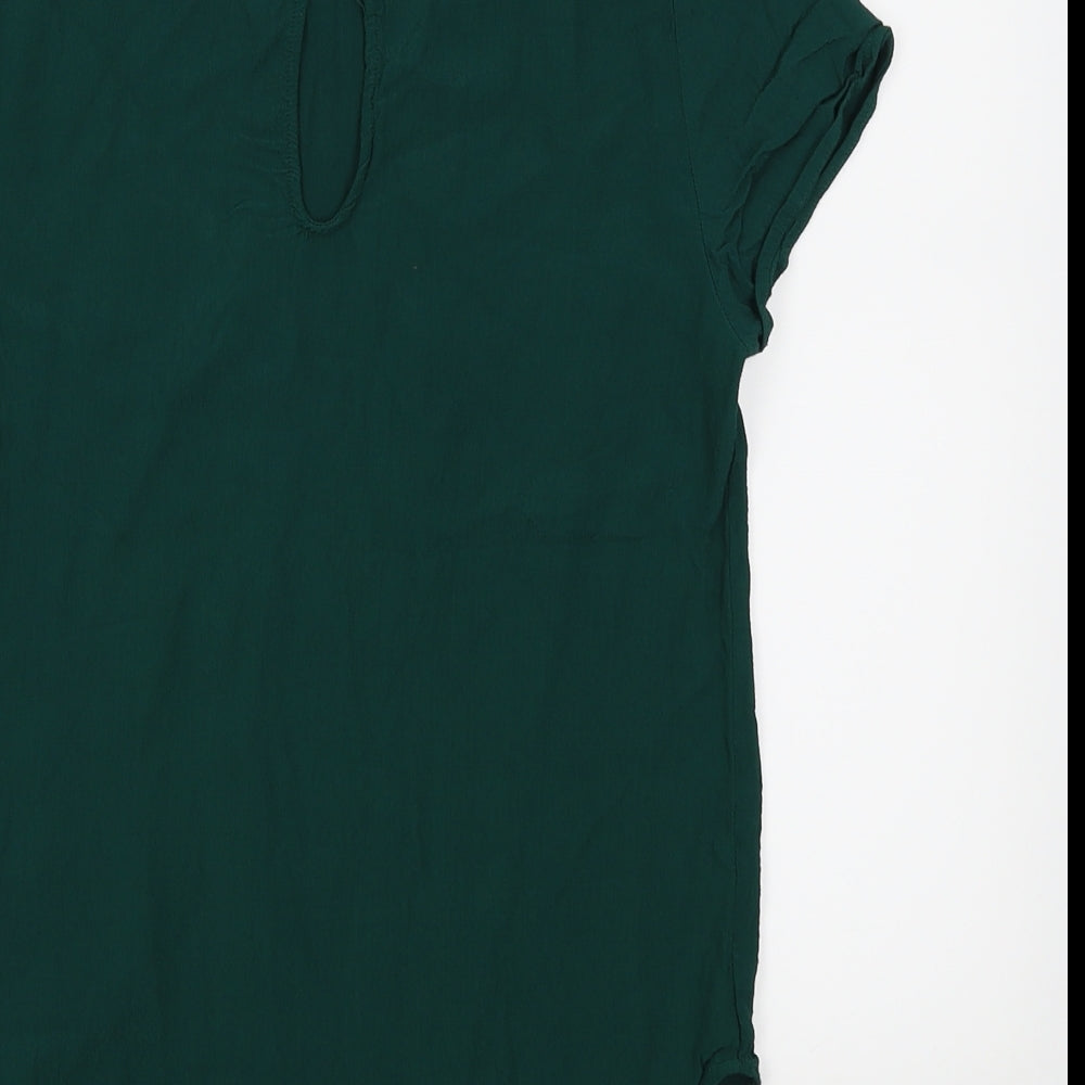 H&M Womens Green   Basic Blouse Size 6