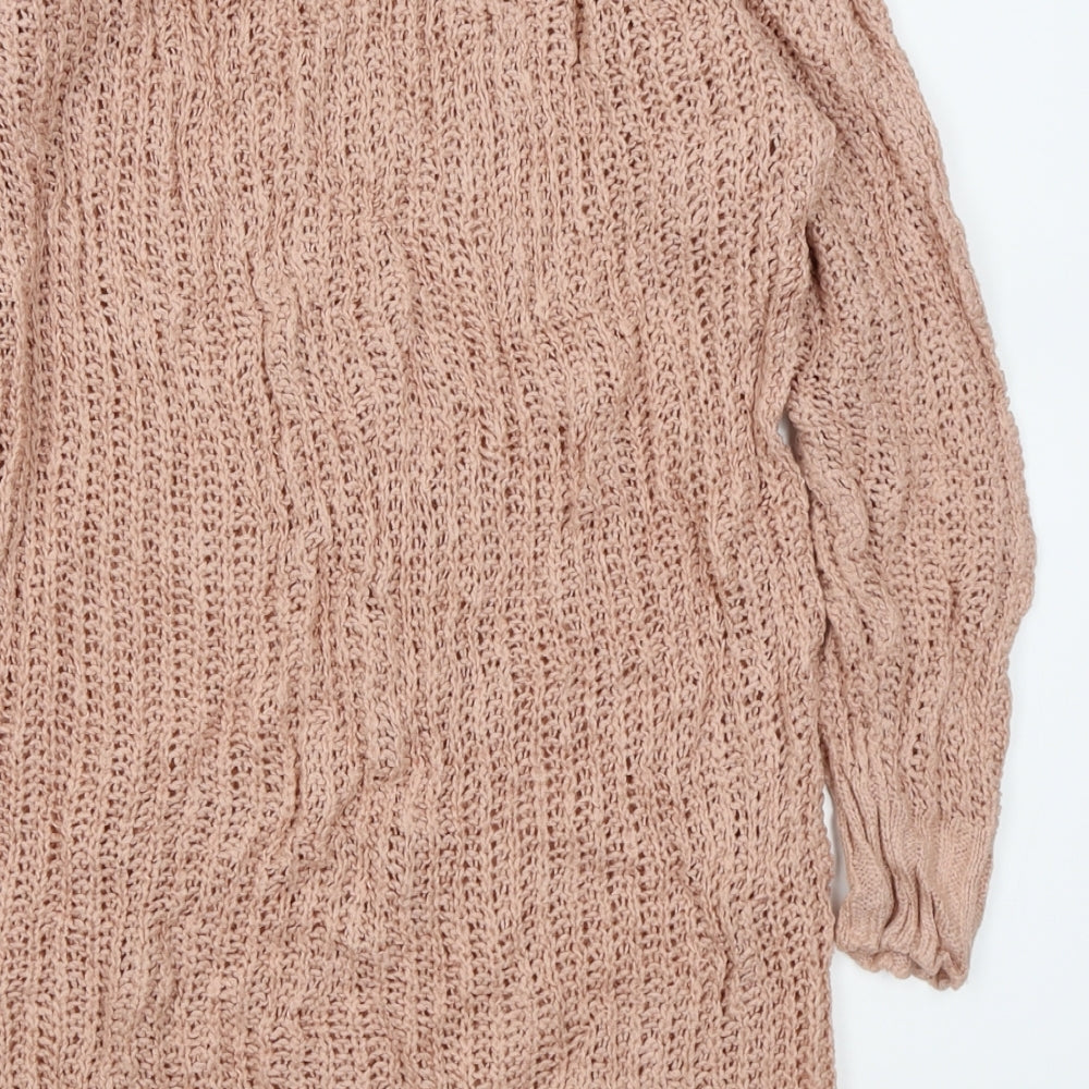 Boohoo Womens Pink   Pullover Jumper Size S